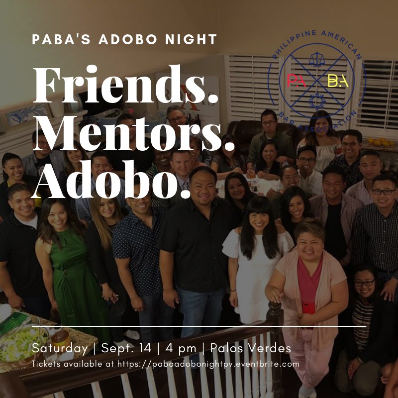 Sept 14 – Adobo Night in Palos Verdes