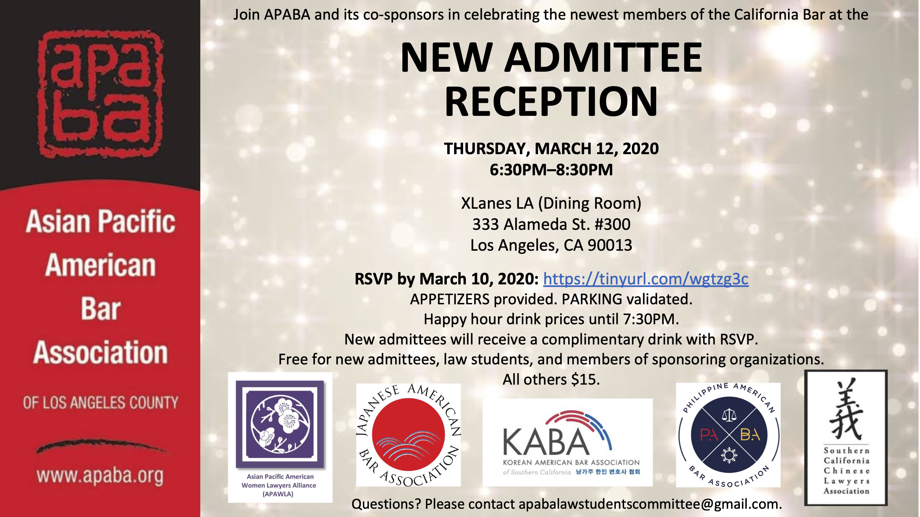 Joint Event – Mar 12 – New Admittee Reception