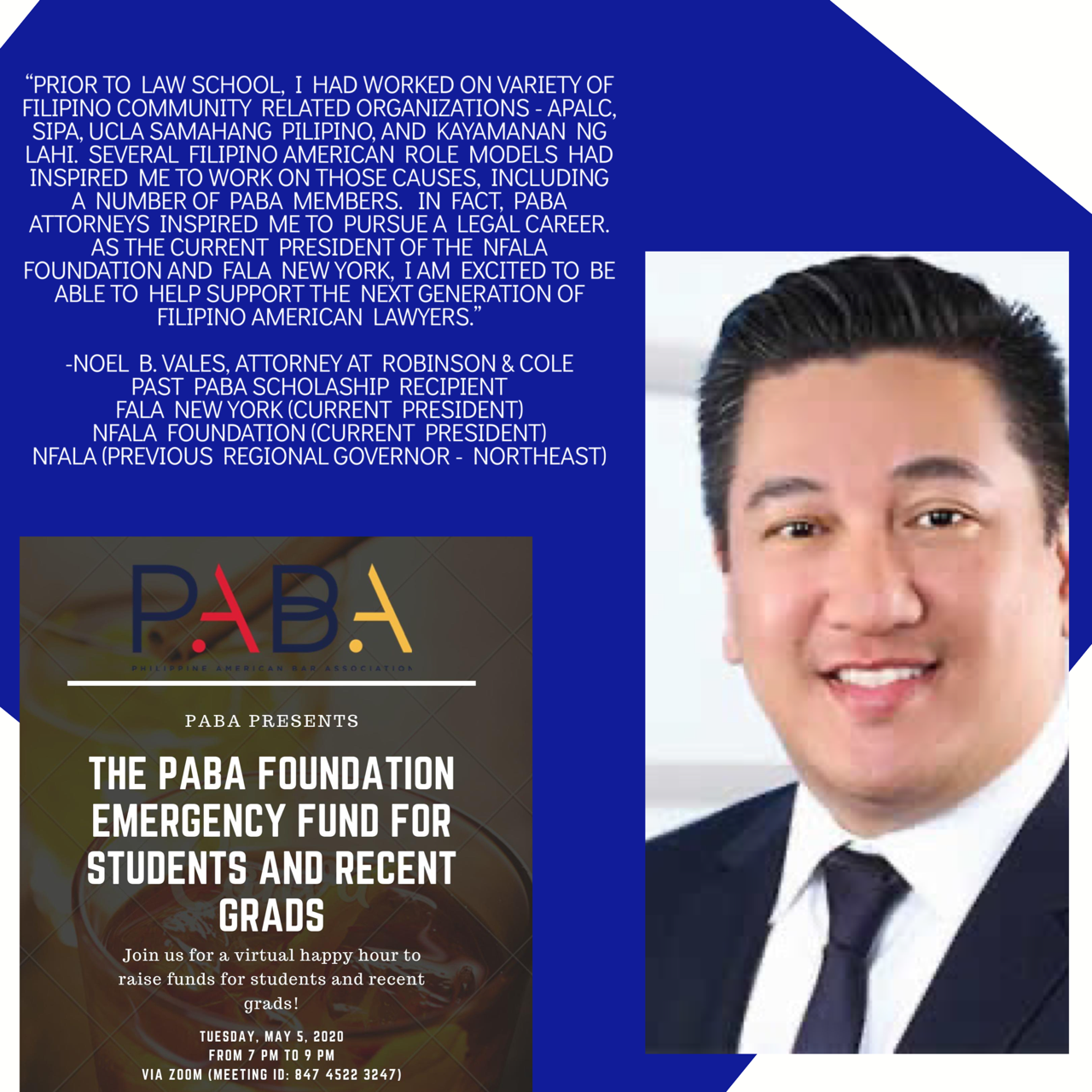 Past PABA Scholarship Recipient Spotlight: Noel B. Vales