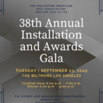 SAVE THE DATE – SEPTEMBER 23, 2025! PABA Presents Its 38th Annual Installation & Awards Gala