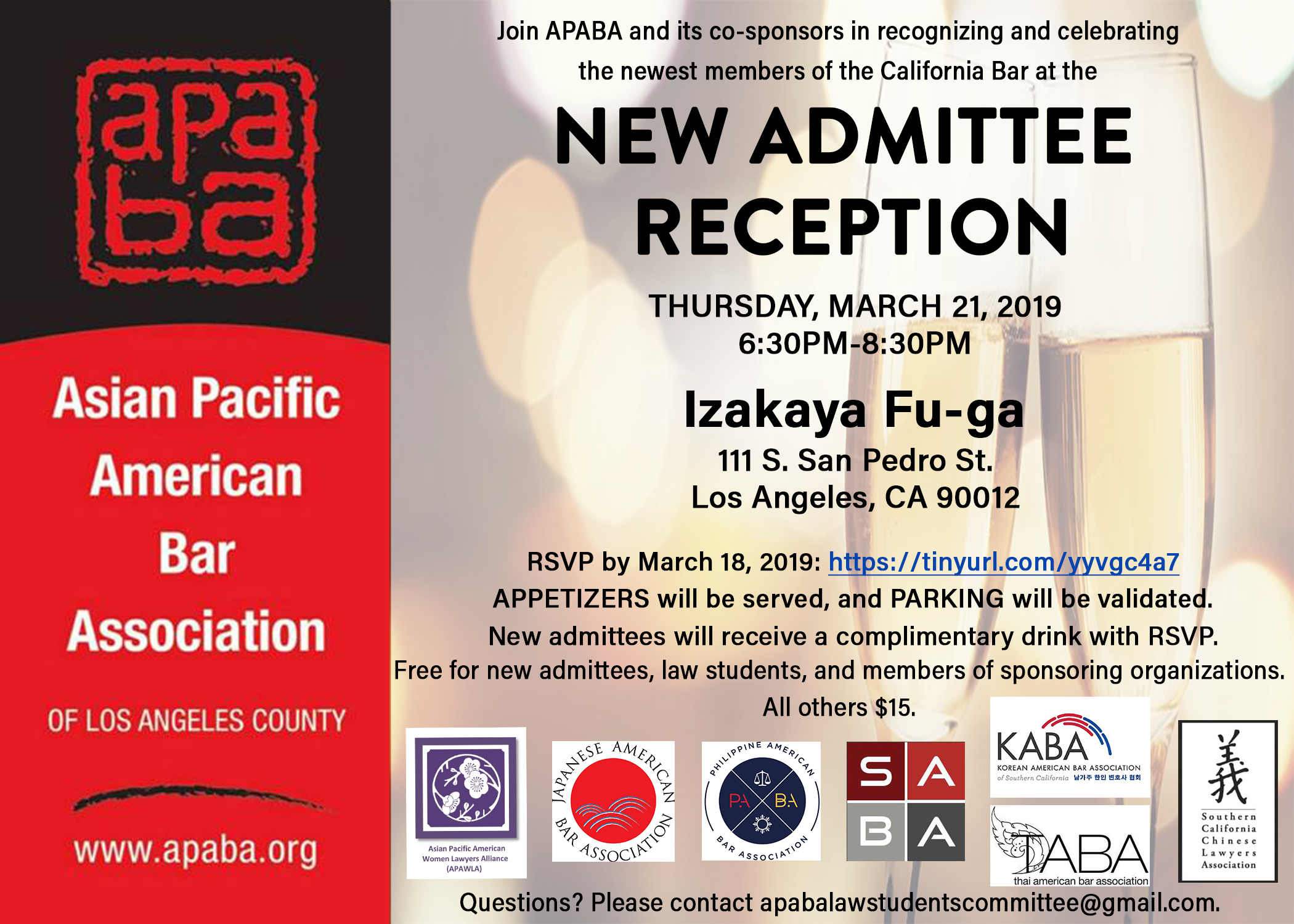 March 21 – New Admittee Reception