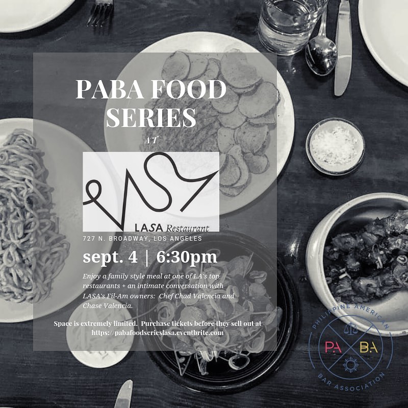 Sept 4 – PABA Food Series at LASA